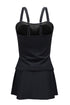 Solid Square Neck Sleeveless Tankini Swimsuit